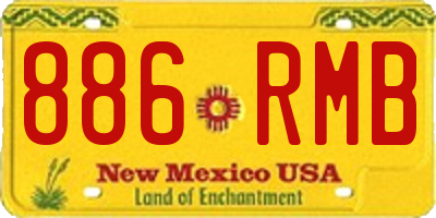 NM license plate 886RMB