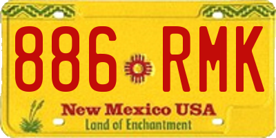 NM license plate 886RMK