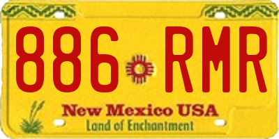 NM license plate 886RMR