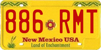NM license plate 886RMT