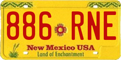 NM license plate 886RNE