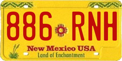NM license plate 886RNH