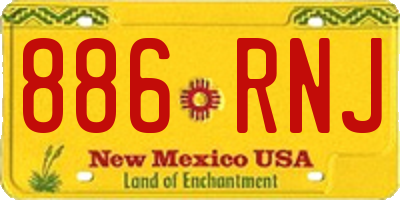 NM license plate 886RNJ