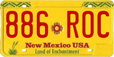 NM license plate 886ROC