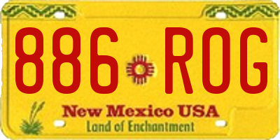 NM license plate 886ROG