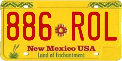 NM license plate 886ROL