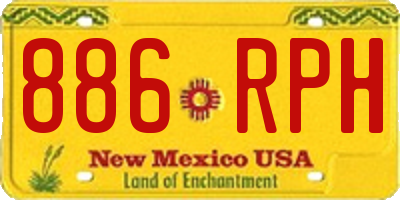 NM license plate 886RPH