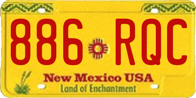 NM license plate 886RQC