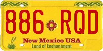 NM license plate 886RQD