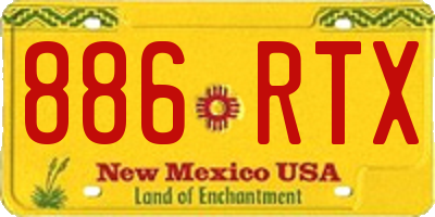 NM license plate 886RTX