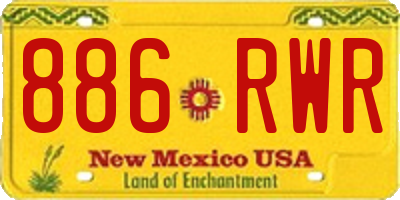 NM license plate 886RWR