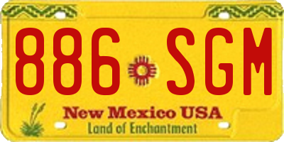 NM license plate 886SGM