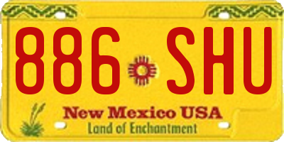 NM license plate 886SHU