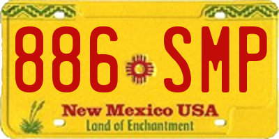 NM license plate 886SMP