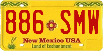 NM license plate 886SMW