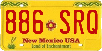 NM license plate 886SRQ