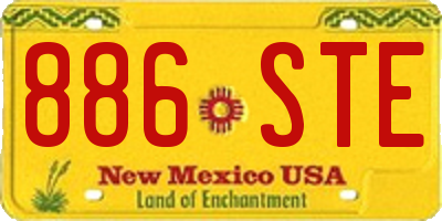 NM license plate 886STE