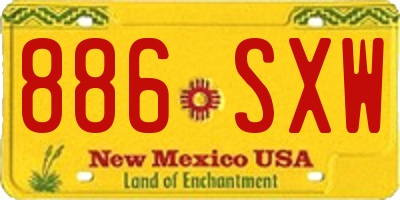 NM license plate 886SXW