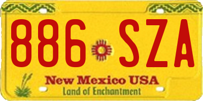 NM license plate 886SZA
