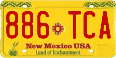 NM license plate 886TCA