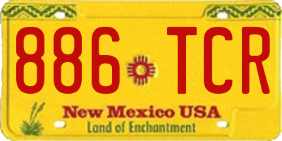 NM license plate 886TCR