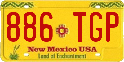 NM license plate 886TGP