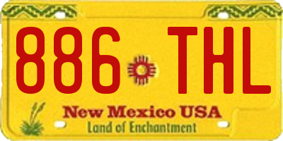 NM license plate 886THL
