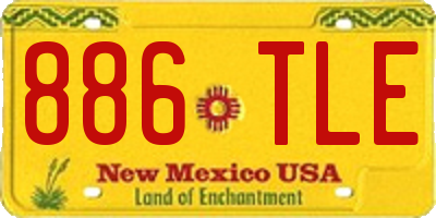 NM license plate 886TLE