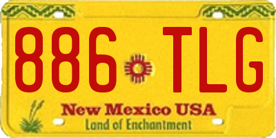 NM license plate 886TLG