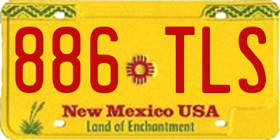 NM license plate 886TLS