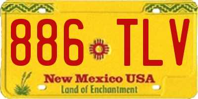 NM license plate 886TLV