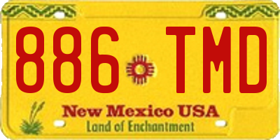 NM license plate 886TMD