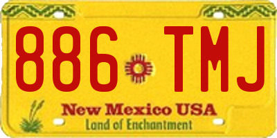 NM license plate 886TMJ