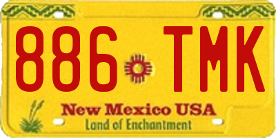 NM license plate 886TMK