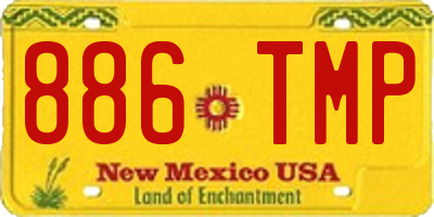 NM license plate 886TMP