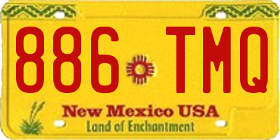 NM license plate 886TMQ