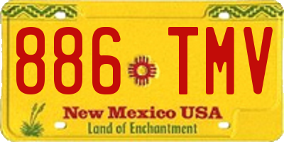 NM license plate 886TMV