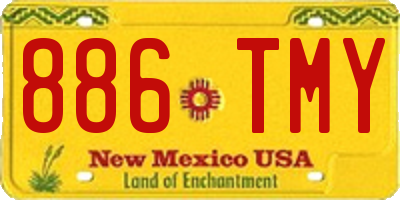 NM license plate 886TMY