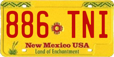 NM license plate 886TNI
