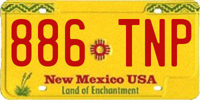 NM license plate 886TNP