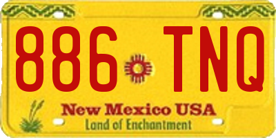 NM license plate 886TNQ