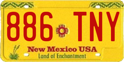NM license plate 886TNY