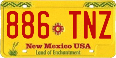 NM license plate 886TNZ