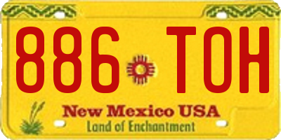 NM license plate 886TOH