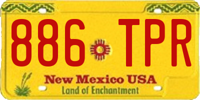 NM license plate 886TPR