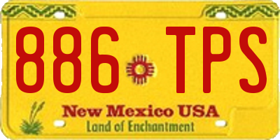NM license plate 886TPS