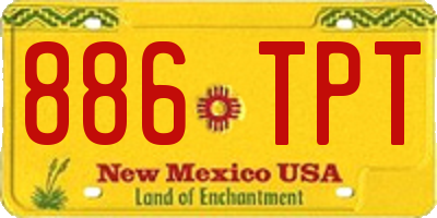 NM license plate 886TPT
