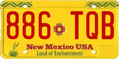 NM license plate 886TQB