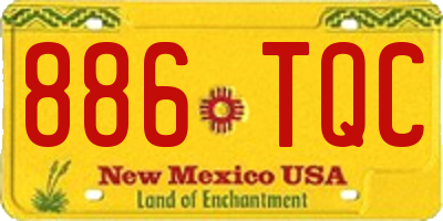 NM license plate 886TQC