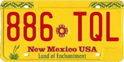 NM license plate 886TQL